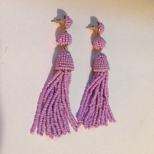 BaubleBar piñata tassel earrings in lavender